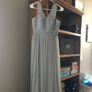 Sky Gray Bridesmaid or Prom Dress